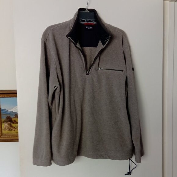 IZOD PerformX Men's M Fleece Pullover Grey - Picture 1 of 5